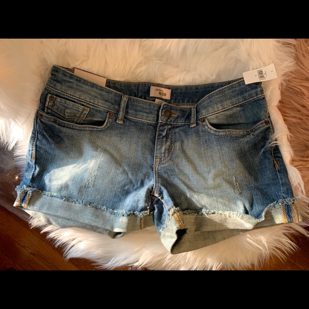 Distressed Denim Shorts